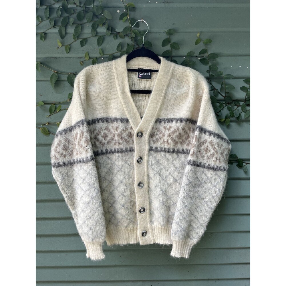 Vintage Iceland wool blend cardigan M